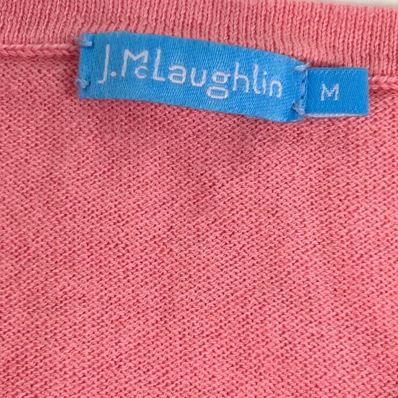 J. Mcglaughlin Henri Scalloped Hem Crew Neck lightweight Sweater Size Medium - Picture 6 of 7